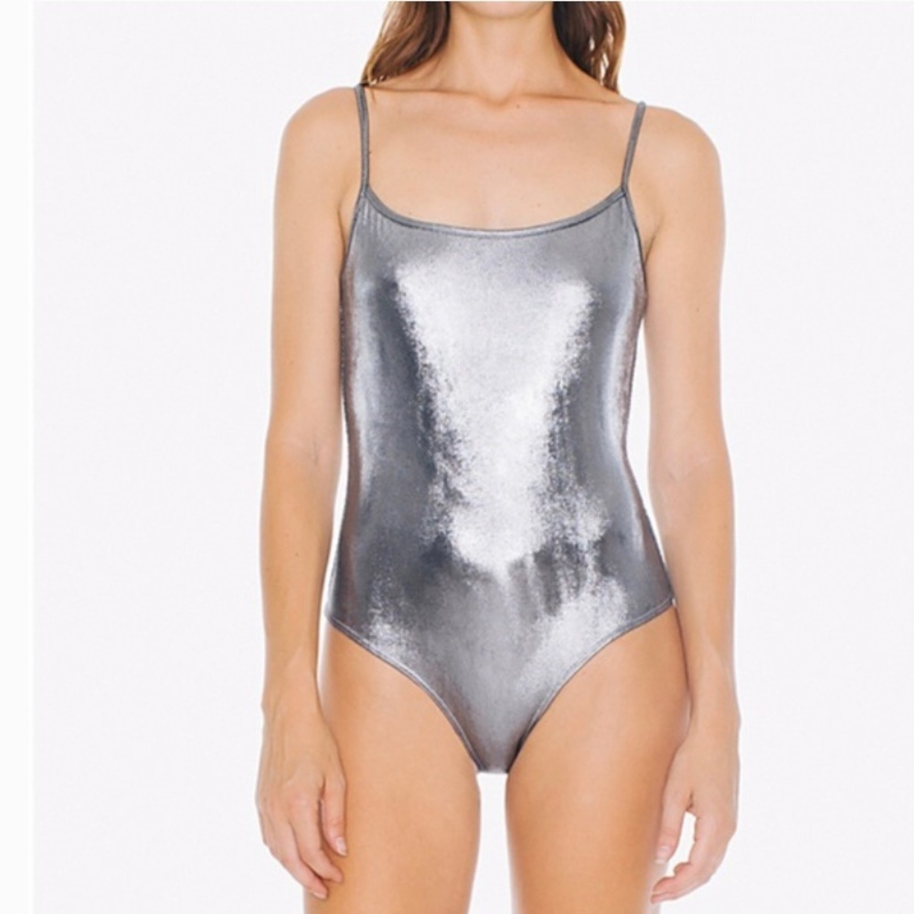 American apparel metallic jersey bodysuit